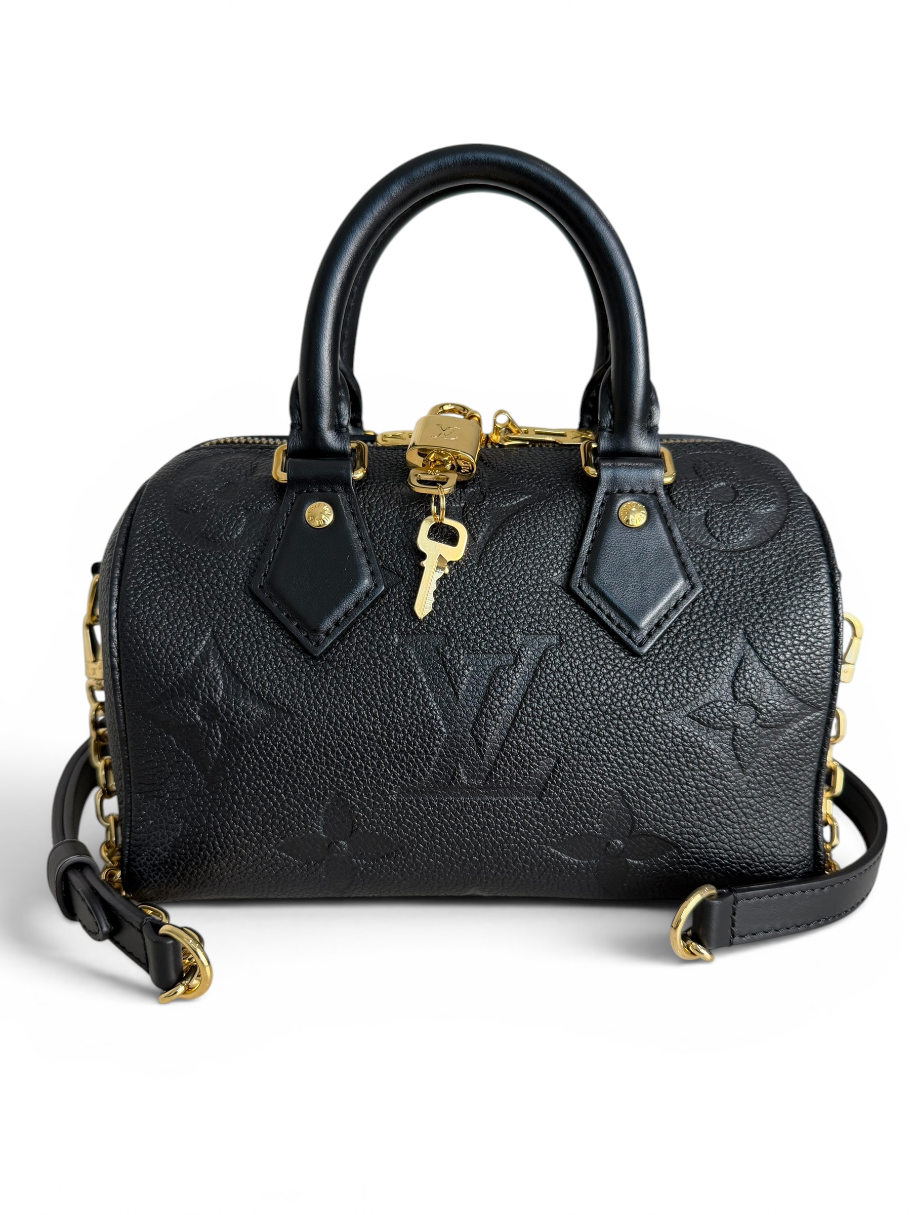 Louis Vuitton Empreinte Monogram Giant Speedy Bandouliere 20 Black