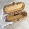 Saint Laurent (YSL) Gaby Top Handle Vanity Bag Wicker with Leather