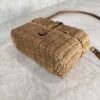 Saint Laurent (YSL) Gaby Top Handle Vanity Bag Wicker with Leather