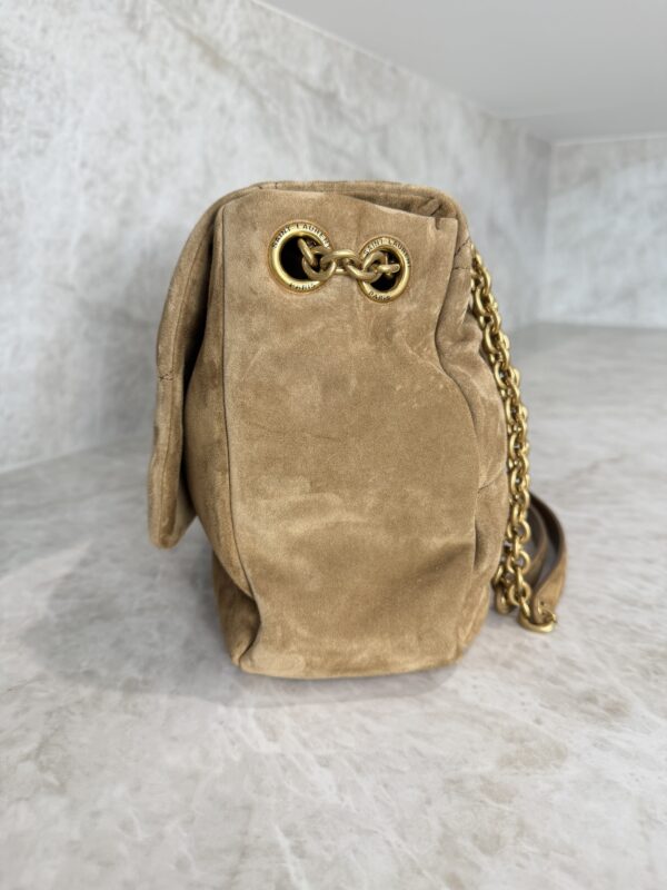Saint Laurent (YSL) Suede Matelasse Monogram Medium Jamie 4.3 Golden Leaf