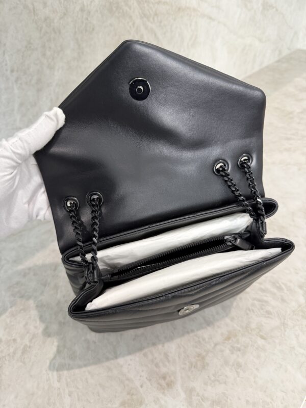 Saint Laurent (YSL) Loulou Small In Quilted Leather Black and Black Hardware
