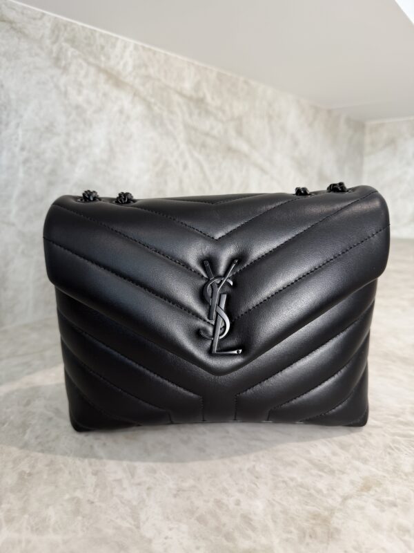 Saint Laurent (YSL) Loulou Small In Quilted Leather Black and Black Hardware