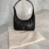 Saint Laurent (YSL) Plunged Lambskin Calypso Mini Hobo Black