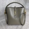 Saint Laurent (YSL) Shiny Calfskin Le 37 Mini Bucket Bag Strong Moss