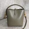 Saint Laurent (YSL) Shiny Calfskin Le 37 Mini Bucket Bag Strong Moss