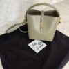 Saint Laurent (YSL) Shiny Calfskin Le 37 Mini Bucket Bag Strong Moss