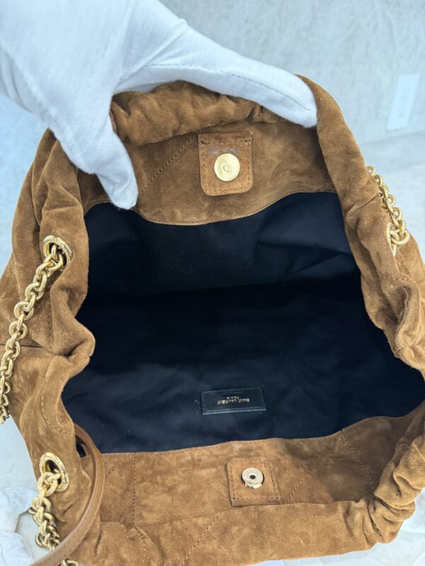 Saint Laurent (YSL) Suede Matelasse Large Jamie Pochon Golden Leaf