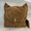 Saint Laurent (YSL) Suede Matelasse Large Jamie Pochon Golden Leaf