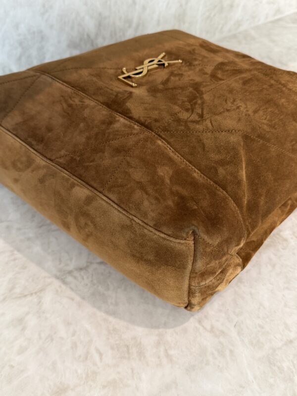 Saint Laurent (YSL) Suede Matelasse Large Jamie Pochon Golden Leaf