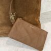 Saint Laurent (YSL) Suede Matelasse Large Jamie Pochon Golden Leaf