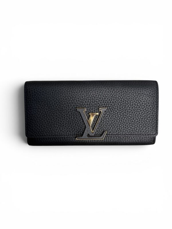 Louis Vuitton Taurillon Capucines Wallet Black