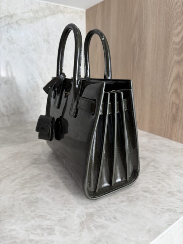 Saint Laurent (YSL) Patent Nano Sac De Jour Dark Vineyard
