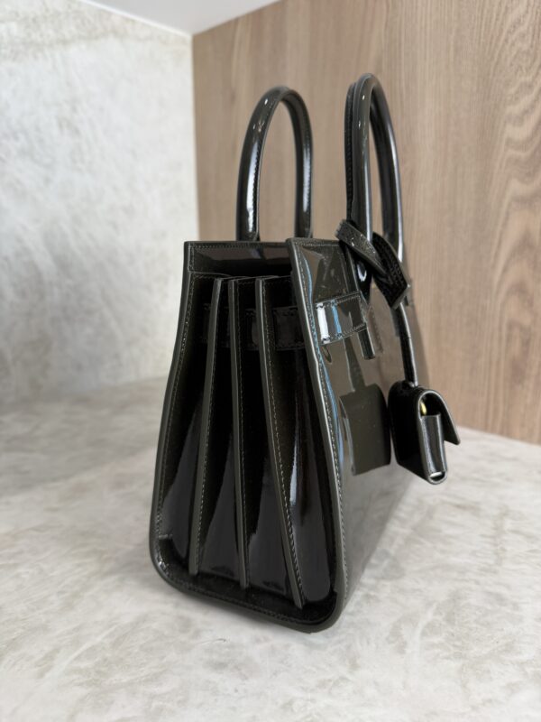 Saint Laurent (YSL) Patent Nano Sac De Jour Dark Vineyard