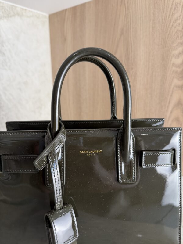 Saint Laurent (YSL) Patent Nano Sac De Jour Dark Vineyard