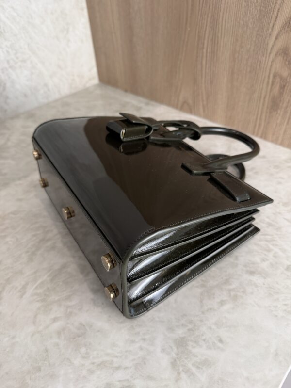 Saint Laurent (YSL) Patent Nano Sac De Jour Dark Vineyard