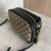 Gucci Monogram Matelasse Diagonal Small GG Marmont Chain Shoulder Bag Beige Black