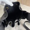 Saint Laurent (YSL) Grained Calfskin Paris VII Mini Flat Hobo Black