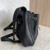 Saint Laurent (YSL) Grained Calfskin Paris VII Mini Flat Hobo Black