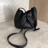 Saint Laurent (YSL) Grained Calfskin Paris VII Mini Flat Hobo Black