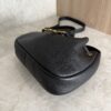 Saint Laurent (YSL) Grained Calfskin Paris VII Mini Flat Hobo Black