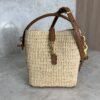 Saint Laurent (YSL) Calfskin Le 37 Mini Bucket Bag Raffia