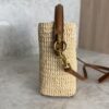Saint Laurent (YSL) Calfskin Le 37 Mini Bucket Bag Raffia