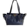 Valentino Garavani Vitello Small Rockstud Tote Marine