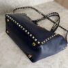 Valentino Garavani Vitello Small Rockstud Tote Marine