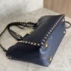 Valentino Garavani Vitello Small Rockstud Tote Marine
