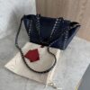 Valentino Garavani Vitello Small Rockstud Tote Marine