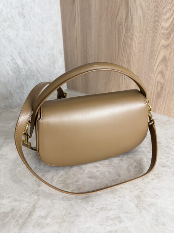Saint Laurent (YSL) Voltaire Top Handle in Box Tan