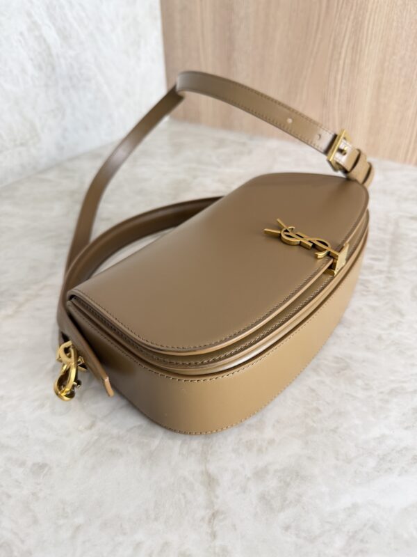 Saint Laurent (YSL) Voltaire Top Handle in Box Tan