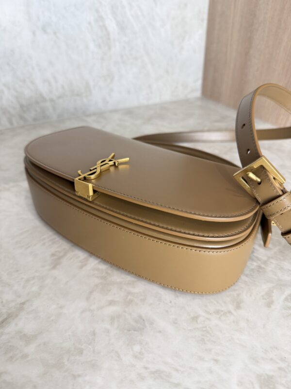 Saint Laurent (YSL) Voltaire Top Handle in Box Tan