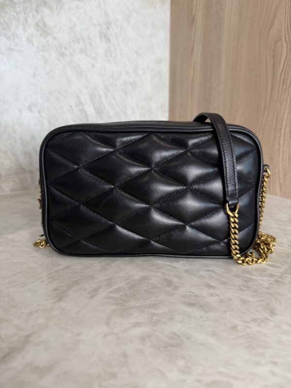 Saint Laurent (YSL) Lambskin Quilted Mini Camera Bag Black