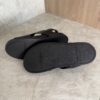 Fendi Black Leather Dad Sandals Size 39