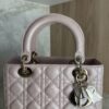 Christian Dior Iridescent Lambskin Cannage Medium Lady Dior Gold Hardware