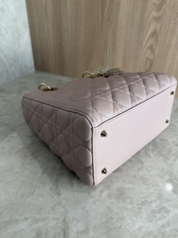 Christian Dior Iridescent Lambskin Cannage Medium Lady Dior Gold Hardware