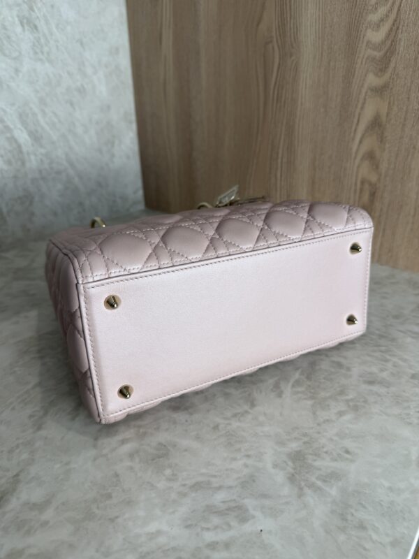 Christian Dior Iridescent Lambskin Cannage Medium Lady Dior Gold Hardware