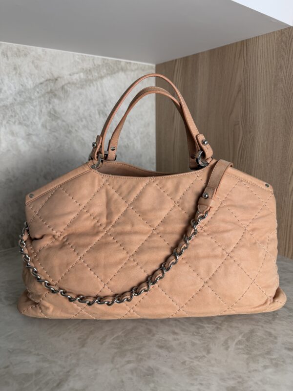 Chanel Iridescent Calfskin Quilted Small Sea Hit Tote
