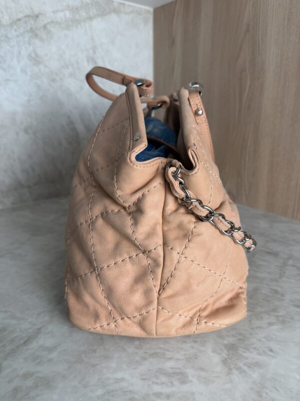 Chanel Iridescent Calfskin Quilted Small Sea Hit Tote
