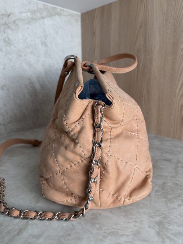 Chanel Iridescent Calfskin Quilted Small Sea Hit Tote