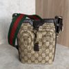 Gucci Supreme GG Canvas/Leather Jackie Small Bucket Crossbody Bag