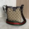 Gucci Supreme GG Canvas/Leather Jackie Small Bucket Crossbody Bag