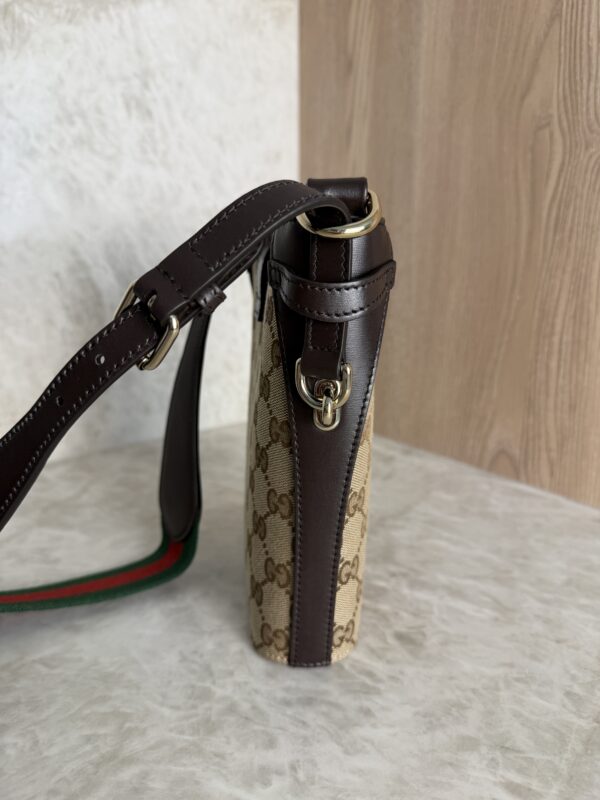 Gucci Supreme GG Canvas/Leather Jackie Small Bucket Crossbody Bag