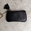 Gucci Black Pebbled Leather Soho Pochette Cles Key Holder