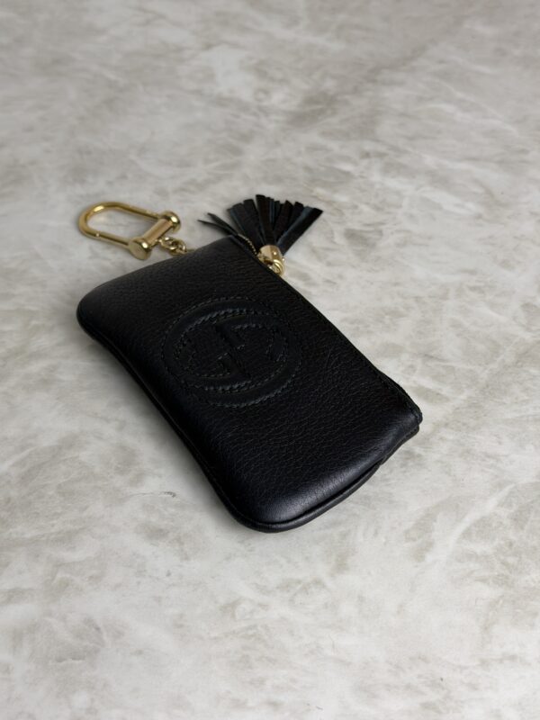 Gucci Black Pebbled Leather Soho Pochette Cles Key Holder