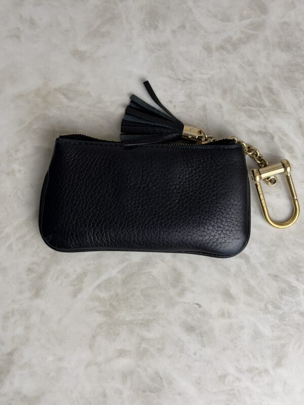 Gucci Black Pebbled Leather Soho Pochette Cles Key Holder