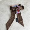 Louis Vuitton Silk Monogram LV Stories BB Bandeau Nude