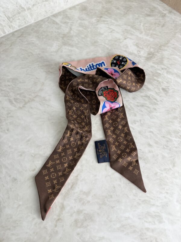 Louis Vuitton Silk Monogram LV Stories BB Bandeau Nude