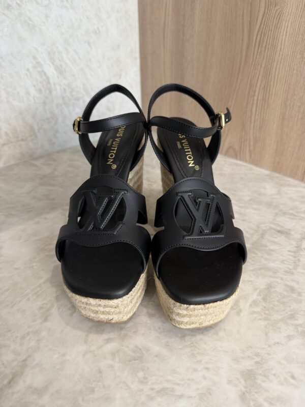 Louis Vuitton LV Isola Wedge Espadrille Black